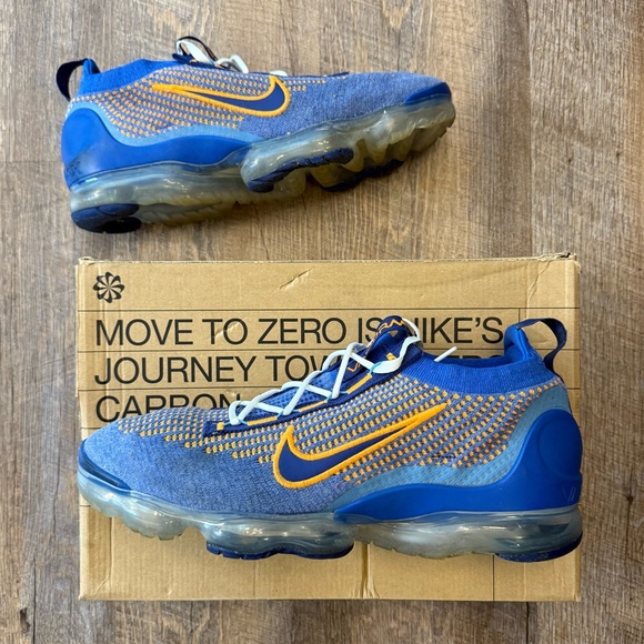 Nike Air Vapormax 2021 FK Flyknit Knicks Game Royal Blue Orange